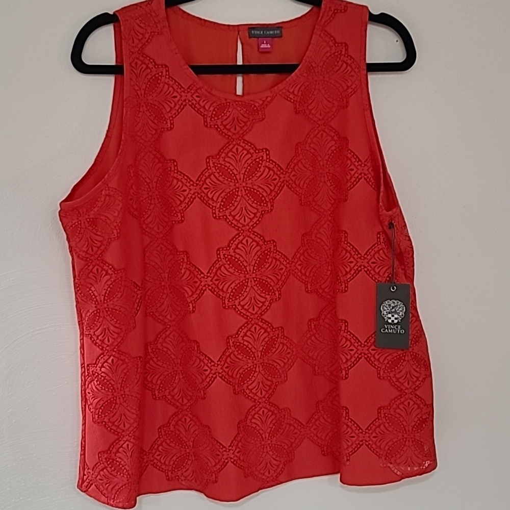 Vince Camuto Sleeveless Blouse Size L NWT